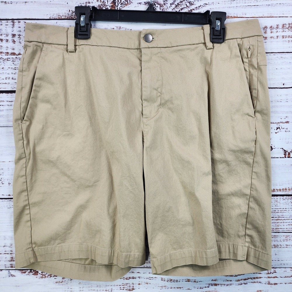 Lululemon Men's Commission Short 9" Classic Khaki Tan Size 36 Warpstreme